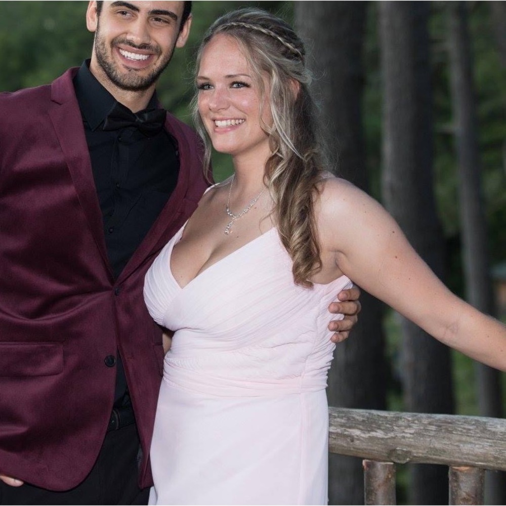 Light pink bridesmaid dress size large